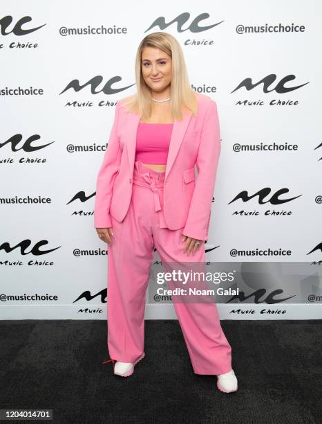 Meghan Trainor visits Music Choice on February 04, 2020 in New York City.