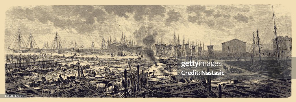 The storm surge on the German coast