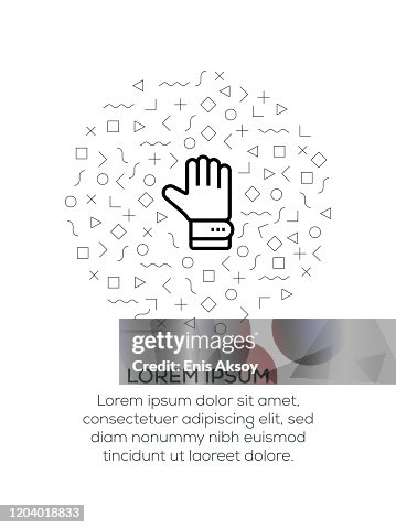 手套圖示排列幾何形狀 手套圖示排列幾何形狀