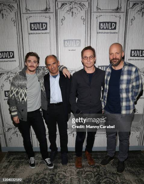 Kyle Gallner, John Mankiewicz, Anders Weidemann and Peter Sarsgaard attend Build Series to discuss the series "Interrogation" at Build Studio on...