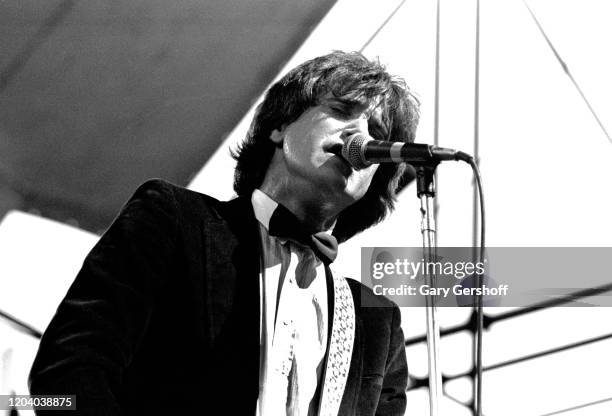 English Rock & Pop musician Ray Davies, of the group the Kinks, performs onstage during the Dr Pepper Central Park Music Festival, New York, New...