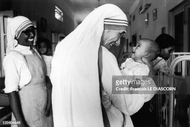 Mother Teresa in Calcutta, India in 1981.