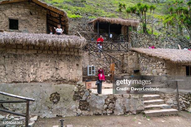 traditional house near nariz del diablo train tracks in ecuador - nariz stock pictures, royalty-free photos & images