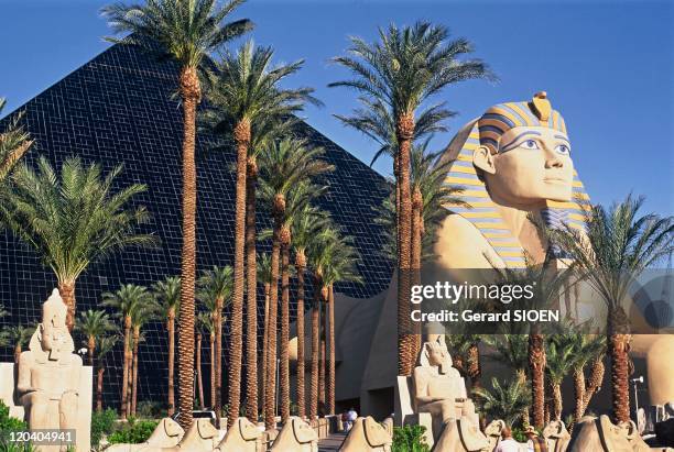 Las Vegas, United States - Nevada, the "Luxor" casino-hotel, a replica of the Sphinx and pyramid.
