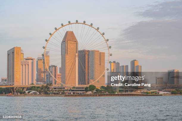 singapore city skyline at sunrise. - reservoir model stock pictures, royalty-free photos & images