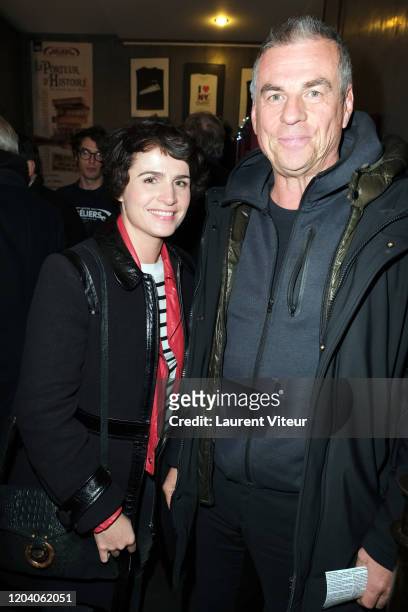 Anne-Laure Gruet and Bruno Gaccio attend the Fondation Barriere Award Ceremony At Theatre Des Beliers on February 04, 2020 in Paris, France.