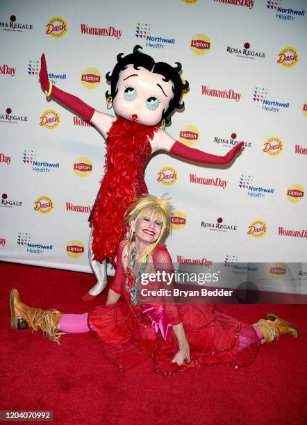 Betty Boop and Betsey Johnson attend Woman's Day Celebrates 17th Annual Red Dress Awards on February 04, 2020 in New York City.