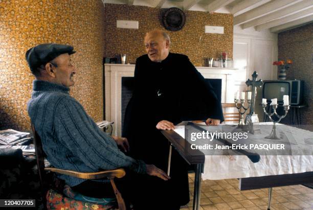 The Priest Visit In France In 1987 - The priest visits regularly to his flock, even in the most remote farms-a Country Priest: Father Montgomery...