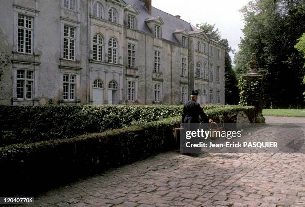 The Priest To Cart In France In 1987 - He is the pastor of the poor but also rich people, here he goes to visit a castle lords of the neighborhood-a...