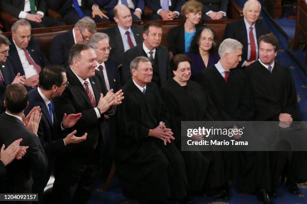 Secretary of State Mike Pompeo Majority Leader Sen. Mitch McConnell , and U.S. Supreme Court justices John Roberts Elena Kagan, Neil Gorsuch, and...