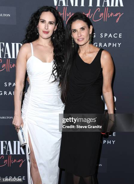 Rumer Willis and Demi Moore arrives at the Vanity Fair: Hollywood Calling - The Stars, The Parties And The Power Brokers at Annenberg Space For...