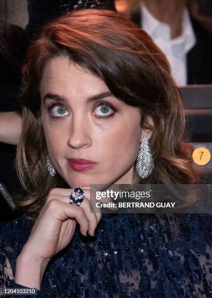 French actress Adele Haenel attends the 45th edition of the Cesar Film Awards ceremony at the Salle Pleyel in Paris on February 28, 2020. - French...