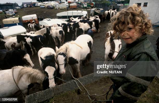 Ireland - Young Irish tinker at Balinasloe horse fair.