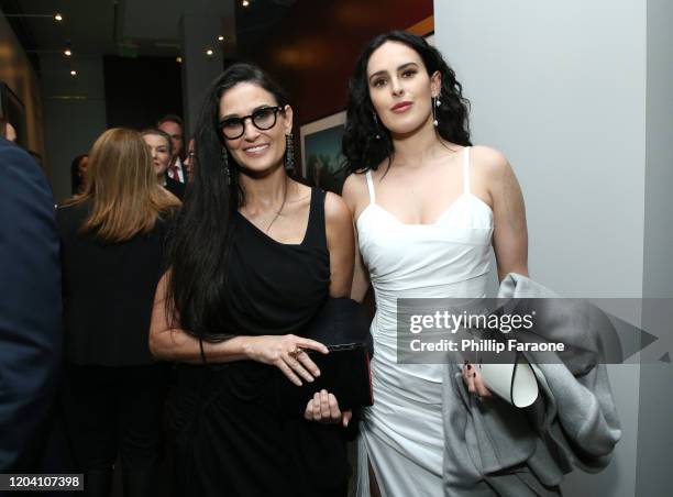 Demi Moore and Rumer Willis attend the Vanity Fair and Annenberg Space for Photography's Celebration of The Opening of Vanity Fair: Hollywood...