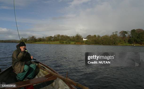 Islands on Irish Grand lakes, Mayflies Islands, Ireland in 2004 - Every year, between May 15th and June 15th, millions of May flies come to light in...