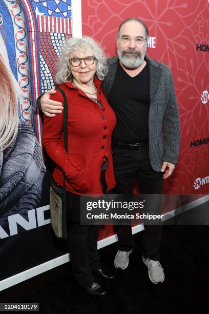 Kathryn Grody and Mandy Patinkin attend the "Homeland" Season 8 Premiere at Museum of Modern Art on February 04, 2020 in New York City.