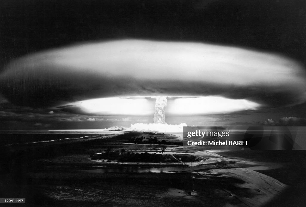 A Nuclear Explosion At Mururoa In France On October 30, 1971 -