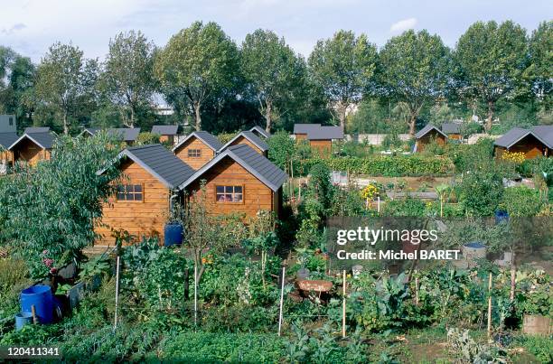 Colombes, recreation gardens in October, 1995.