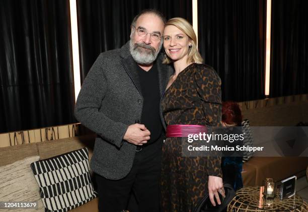 Mandy Patinkin and Claire Danes attend the "Homeland" Season 8 Premiere After Party at The Lobster Club on February 04, 2020 in New York City.