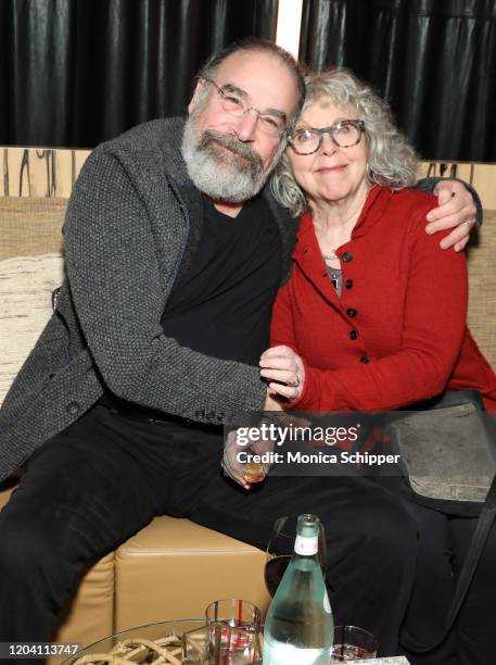 Mandy Patinkin and Kathryn Grody attend the "Homeland" Season 8 Premiere After Party at The Lobster Club on February 04, 2020 in New York City.