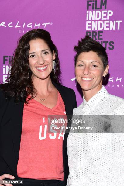 Kristy Kowal and Ericka Lorenz at the Film Independent Spirit Award Screening Series Presents "Olympic Dreams" at ArcLight Hollywood on February 04,...