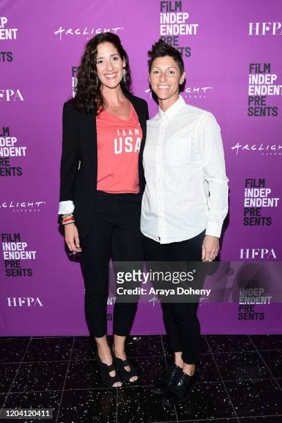 Kristy Kowal and Ericka Lorenz at the Film Independent Spirit Award Screening Series Presents "Olympic Dreams" at ArcLight Hollywood on February 04,...