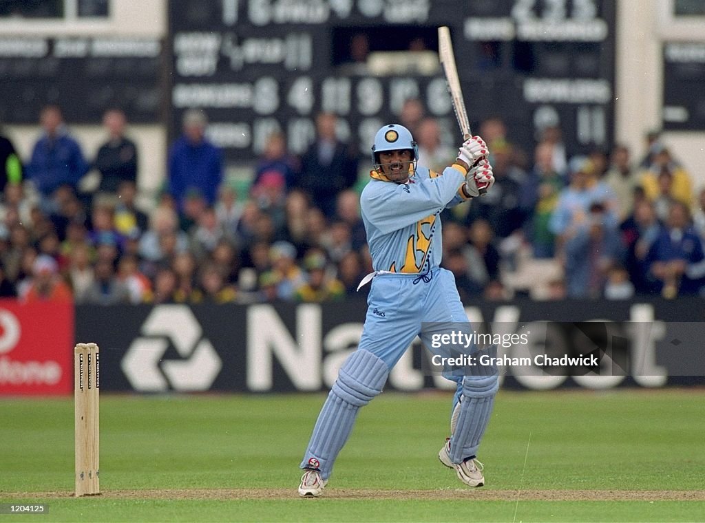Md Azharuddin Mohammed Azharuddin of India bats during the Cricket World Cup Group ...