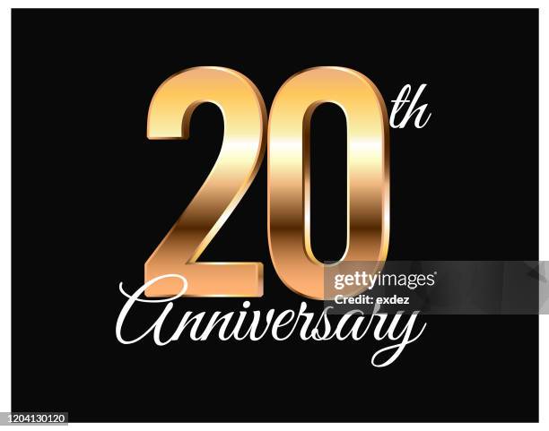 20th years anniversary - 20th anniversary stock illustrations