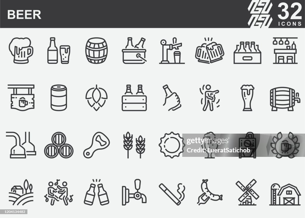 Beer Line Icons