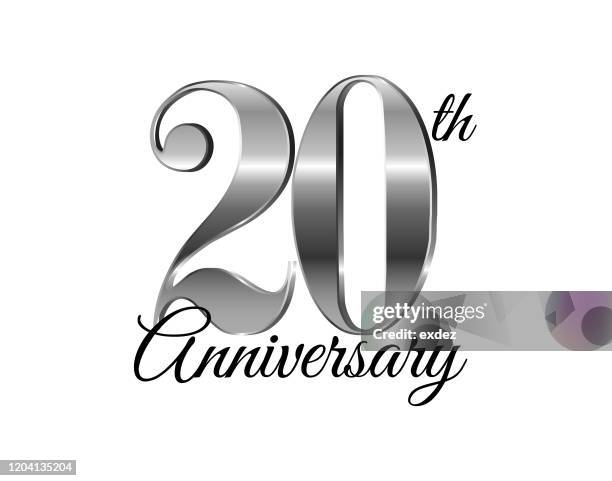 silber - zahl 20 stock-grafiken, -clipart, -cartoons und -symbole