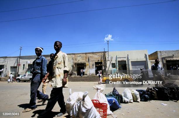Waiting the bus in Asmara, capital of Eritrea in Eritrea - Asmara was formed from four villages in the twelfth century as relays. She later became...