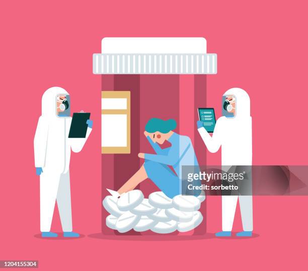 patient - coronavirus - woman - hospital acquired infection stock illustrations