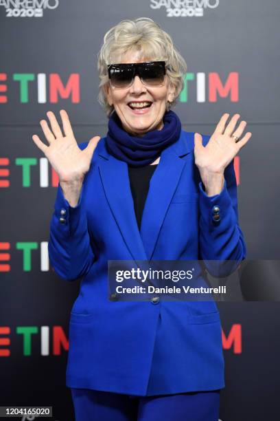 Caterina Caselli attends a photocall at the 70° Festival di Sanremo at Teatro Ariston on February 05, 2020 in Sanremo, Italy.