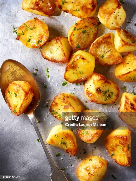 oven roasted potatoes - a potato stock pictures, royalty-free photos & images