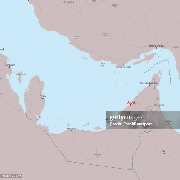 travel vector map dubai doha - abu dhabi top view stock illustrations