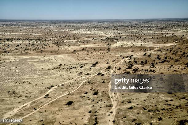 Diffa Region, Western Niger.December 11, 2019. Flying over the dry savanna desert of southern Niger on December 11,2019 in Nigeria. This now-volatile...