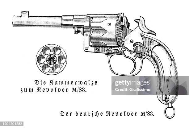 illustrations, cliparts, dessins animés et icônes de colt de revolver allemand m/83 - pistolet