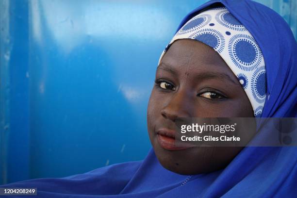 Supported refugee settlement, DIFFA, NIGER. December 11, 2019. A young Nigerian girl, who fled Boko Haram violence with her family across the border...