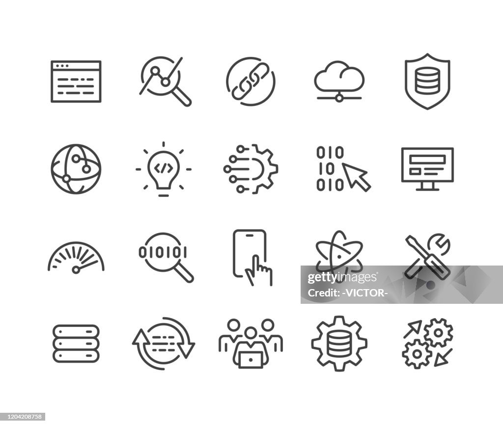 Software and Technology Icons - Classic Line Series