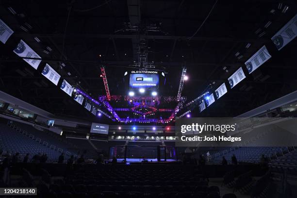 General view of the Octagon prior to the UFC Fight Night event at Chartway Arena on February 29, 2020 in Norfolk, Virginia.