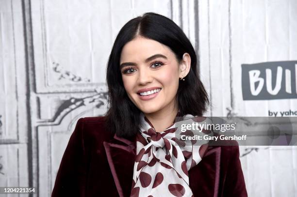 Actress Lucy Hale visits the Build Series to discuss the CW series “Katy Keene” and the film “Fantasy Island” at Build Studio on February 05, 2020 in...