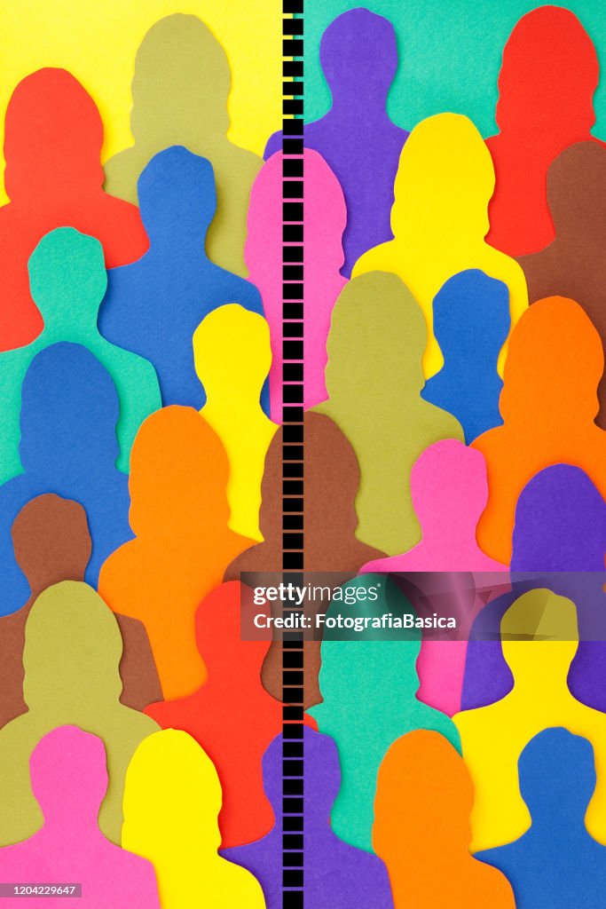 Crowd Divides Divided Crowd High-Res Vector Graphic - Getty Images