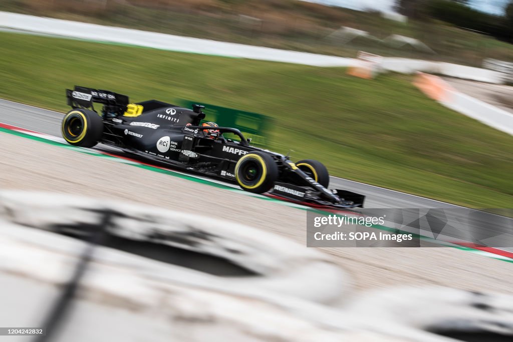 Esteban Ocon participates in the tests for the new season of...