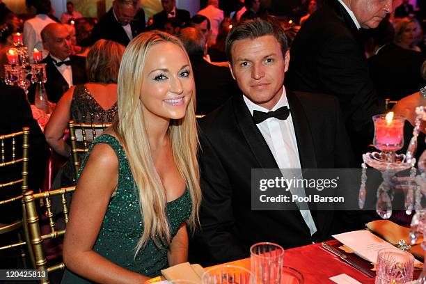 Gareth Wittstock and Rosyn Galvin attend the 63rd Red Cross Ball Gala at Monte-Carlo Sporting on August 5, 2011 in Monte-Carlo, Monaco.