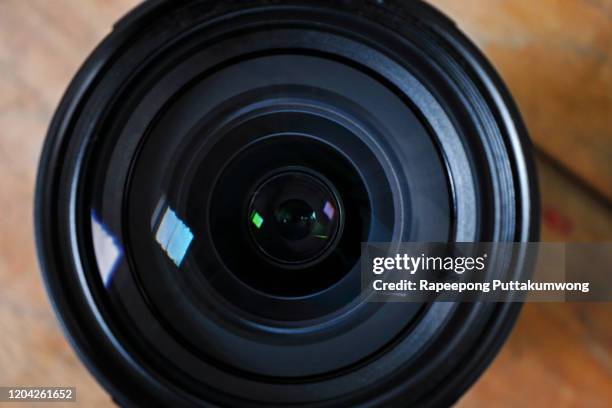 camera lens with lense reflections - camera lens flare stock pictures, royalty-free photos & images