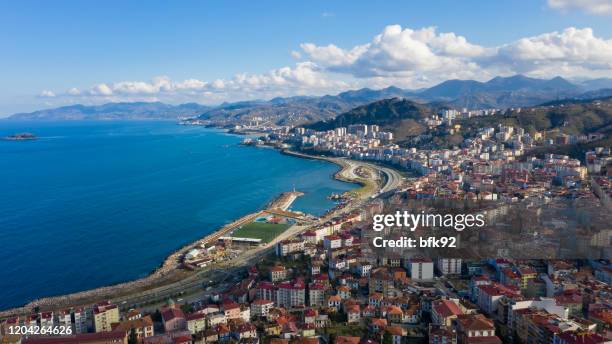 aerial view of giresun city in turkey. - trabzon stock pictures, royalty-free photos & images