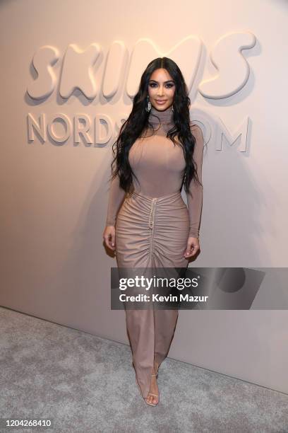 Kim Kardashian West celebrates the launch of SKIMS at Nordstrom NYC on February 05, 2020 in New York City.