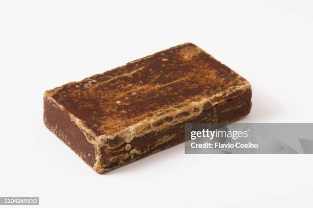 rapadura also known as chancaca, piloncillo, panela or jaggery - rapadura foto e immagini stock