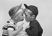 Two boy arguing, close-up