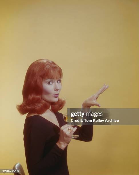 woman holding wine glass, portrait - 1965 stock pictures, royalty-free photos & images